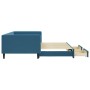 Trundle sofa bed with drawers blue velvet 100x200 cm by vidaXL, Beds and slatted bases - Ref: Foro24-3196745, Price: 337,19 €...