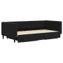 Sofá cama nido con cajones terciopelo negro 100x200 cm de vidaXL, Camas y somieres - Ref: Foro24-3196750, Precio: 328,64 €, D...