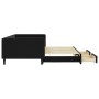 Sofá cama nido con cajones terciopelo negro 100x200 cm de vidaXL, Camas y somieres - Ref: Foro24-3196750, Precio: 328,64 €, D...