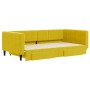 Trundle sofa bed with drawers yellow velvet 100x200 cm by vidaXL, Beds and slatted bases - Ref: Foro24-3196751, Price: 378,74...