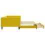 Trundle sofa bed with drawers yellow velvet 100x200 cm by vidaXL, Beds and slatted bases - Ref: Foro24-3196751, Price: 378,74...