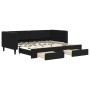 Trundle sofa bed with drawers black velvet 90x190 cm by vidaXL, Beds and slatted bases - Ref: Foro24-3196754, Price: 323,22 €...