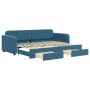 Sofá cama nido con cajones terciopelo azul 80x200 cm de vidaXL, Camas y somieres - Ref: Foro24-3196969, Precio: 330,68 €, Des...