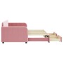 Sofá cama nido con cajones terciopelo rosa 80x200 cm de vidaXL, Camas y somieres - Ref: Foro24-3196973, Precio: 331,62 €, Des...