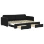 Sofá cama nido con cajones terciopelo negro 80x200 cm de vidaXL, Camas y somieres - Ref: Foro24-3196974, Precio: 332,13 €, De...