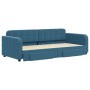 Sofá cama nido con cajones terciopelo azul 90x200 cm de vidaXL, Camas y somieres - Ref: Foro24-3196976, Precio: 324,62 €, Des...