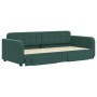 Trundle sofa bed with drawers dark green velvet 90x200 cm by vidaXL, Beds and slatted bases - Ref: Foro24-3196979, Price: 331...