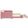 Trundle sofa bed with pink velvet drawers 90x200 cm by vidaXL, Beds and slatted bases - Ref: Foro24-3196980, Price: 326,71 €,...