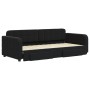 Sofá cama nido con cajones terciopelo negro 90x200 cm de vidaXL, Camas y somieres - Ref: Foro24-3196981, Precio: 346,35 €, De...