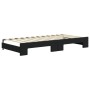 Sofá cama nido con cajones terciopelo negro 90x200 cm de vidaXL, Camas y somieres - Ref: Foro24-3196981, Precio: 346,35 €, De...