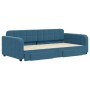 Sofá cama nido con cajones terciopelo azul 100x200 cm de vidaXL, Camas y somieres - Ref: Foro24-3196983, Precio: 335,86 €, De...