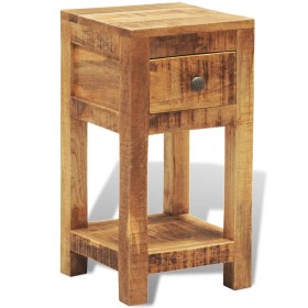 Nachttisch mit 1 Schublade aus massivem Mangoholz von vidaXL, Nachttische - Ref: Foro24-241090, Preis: 145,99 €, Rabatt: %