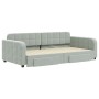 Trundle sofa bed with drawers light gray velvet 100x200 cm by vidaXL, Beds and slatted bases - Ref: Foro24-3196984, Price: 35...