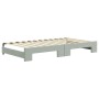 Trundle sofa bed with drawers light gray velvet 100x200 cm by vidaXL, Beds and slatted bases - Ref: Foro24-3196984, Price: 35...