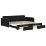 Sofá cama nido con cajones terciopelo negro 100x200 cm de vidaXL, Camas y somieres - Ref: Foro24-3196988, Precio: 385,36 €, D...