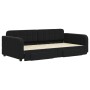 Sofá cama nido con cajones terciopelo negro 100x200 cm de vidaXL, Camas y somieres - Ref: Foro24-3196988, Precio: 385,36 €, D...