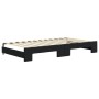 Sofá cama nido con cajones terciopelo negro 100x200 cm de vidaXL, Camas y somieres - Ref: Foro24-3196988, Precio: 385,36 €, D...