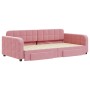 Sofá cama nido con cajones terciopelo rosa 100x200 cm de vidaXL, Camas y somieres - Ref: Foro24-3196987, Precio: 337,38 €, De...