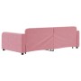 Sofá cama nido con cajones terciopelo rosa 100x200 cm de vidaXL, Camas y somieres - Ref: Foro24-3196987, Precio: 337,38 €, De...