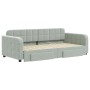 Trundle sofa bed with drawers light gray velvet 90x190 cm by vidaXL, Beds and slatted bases - Ref: Foro24-3196990, Price: 334...