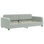 Trundle sofa bed with drawers light gray velvet 90x190 cm by vidaXL, Beds and slatted bases - Ref: Foro24-3196990, Price: 334...