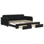 Sofá cama nido con cajones terciopelo negro 90x190 cm de vidaXL, Camas y somieres - Ref: Foro24-3196992, Precio: 362,99 €, De...