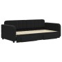 Sofá cama nido con cajones terciopelo negro 90x190 cm de vidaXL, Camas y somieres - Ref: Foro24-3196992, Precio: 362,99 €, De...