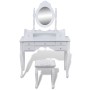 Dressing table with mirror and stool 7 drawers white by vidaXL, Bedroom Dressers - Ref: Foro24-241002, Price: 240,68 €, Disco...