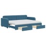 Sofá cama nido con cajones terciopelo azul 80x200 cm de vidaXL, Camas y somieres - Ref: Foro24-3196993, Precio: 500,60 €, Des...