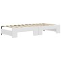 Trundle sofa bed with drawers white synthetic leather 90x200 cm by vidaXL, Beds and slatted bases - Ref: Foro24-3197732, Pric...