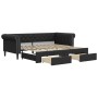 Trundle sofa bed with drawers black synthetic leather 90x200 cm by vidaXL, Beds and slatted bases - Ref: Foro24-3197731, Pric...