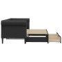 Trundle sofa bed with drawers black synthetic leather 90x200 cm by vidaXL, Beds and slatted bases - Ref: Foro24-3197731, Pric...