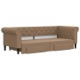 Trundle sofa bed with drawers cappuccino synthetic leather 90x200 cm by vidaXL, Beds and slatted bases - Ref: Foro24-3197734,...