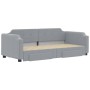 Trundle sofa bed with drawers light gray fabric 80x200 cm by vidaXL, Beds and slatted bases - Ref: Foro24-3197665, Price: 339...