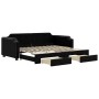 Trundle sofa bed with drawers black fabric 80x200 cm by vidaXL, Beds and slatted bases - Ref: Foro24-3197667, Price: 314,72 €...