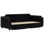 Trundle sofa bed with drawers black fabric 80x200 cm by vidaXL, Beds and slatted bases - Ref: Foro24-3197667, Price: 314,72 €...