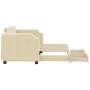 Trundle sofa bed with drawers cream fabric 80x200 cm by vidaXL, Beds and slatted bases - Ref: Foro24-3197669, Price: 323,59 €...