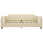 Trundle sofa bed with drawers cream fabric 80x200 cm by vidaXL, Beds and slatted bases - Ref: Foro24-3197669, Price: 323,59 €...