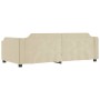 Trundle sofa bed with drawers cream fabric 80x200 cm by vidaXL, Beds and slatted bases - Ref: Foro24-3197669, Price: 323,59 €...