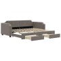 Trundle sofa bed with drawers taupe gray fabric 80x200 cm by vidaXL, Beds and slatted bases - Ref: Foro24-3197668, Price: 332...