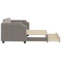 Trundle sofa bed with drawers taupe gray fabric 80x200 cm by vidaXL, Beds and slatted bases - Ref: Foro24-3197668, Price: 332...