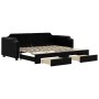 Trundle sofa bed with drawers black fabric 90x190 cm by vidaXL, Beds and slatted bases - Ref: Foro24-3197682, Price: 353,99 €...