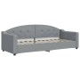 Trundle sofa bed with drawers light gray fabric 80x200 cm by vidaXL, Beds and slatted bases - Ref: Foro24-3197561, Price: 321...