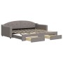 Sofá cama nido con cajones tela gris taupe 90x200 cm de vidaXL, Camas y somieres - Ref: Foro24-3197569, Precio: 343,99 €, Des...