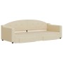 Sofá cama nido con cajones tela color crema 80x200 cm de vidaXL, Camas y somieres - Ref: Foro24-3197565, Precio: 322,99 €, De...