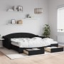 Sofá cama nido con cajones tela negro 100x200 cm de vidaXL, Camas y somieres - Ref: Foro24-3197573, Precio: 338,96 €, Descuen...