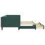 Trundle sofa bed with drawers dark green velvet 90x200 cm by vidaXL, Beds and slatted bases - Ref: Foro24-3196741, Price: 323...