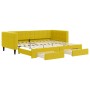 Trundle sofa bed with drawers yellow velvet 90x200 cm by vidaXL, Beds and slatted bases - Ref: Foro24-3196744, Price: 364,11 ...