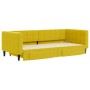 Trundle sofa bed with drawers yellow velvet 90x200 cm by vidaXL, Beds and slatted bases - Ref: Foro24-3196744, Price: 364,11 ...