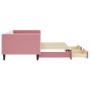 Sofá cama nido con cajones terciopelo rosa 90x200 cm de vidaXL, Camas y somieres - Ref: Foro24-3196742, Precio: 382,99 €, Des...